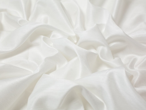 Satin Back Dupion Fabric White