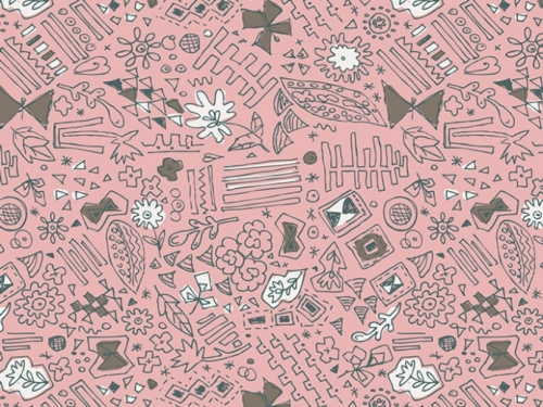 Art Gallery Fabrics Sketchbook 100% Cotton Poplin Fabric Playful