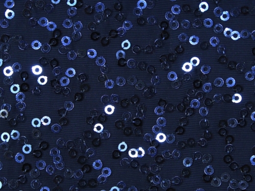 Minerva Core Range Sequin ITY Silky Stretch Knit Fabric Navy Blue