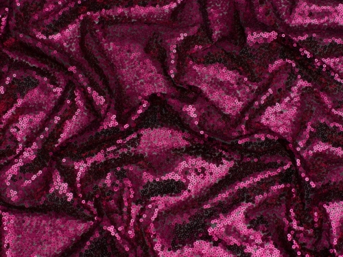 Minerva Core Range Sequin Mesh Fabric Cerise Pink