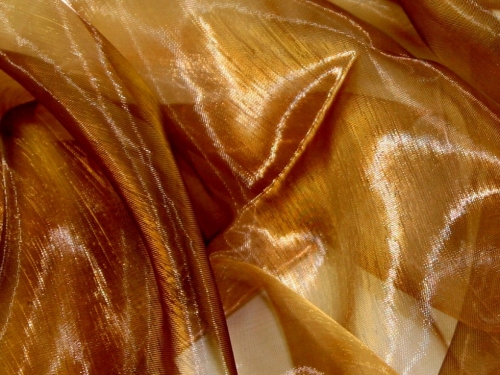 Deadstock Sheer Organza Fabric Brown