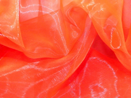 Deadstock Sheer Organza Fabric Flo Orange