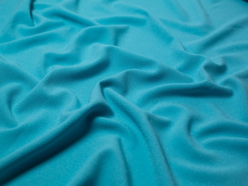 Deadstock Silhouette Stretch Woven Crepe Fabric Duck Egg