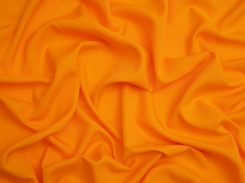 Minerva Core Range Soft Touch Crepe Fabric Bright Orange