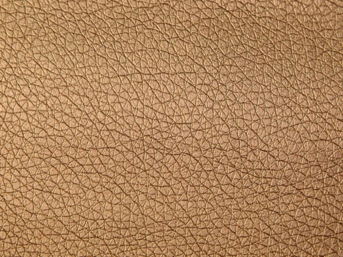 Stof France Heavy Soft Faux Leather Fabric Metallic Brown
