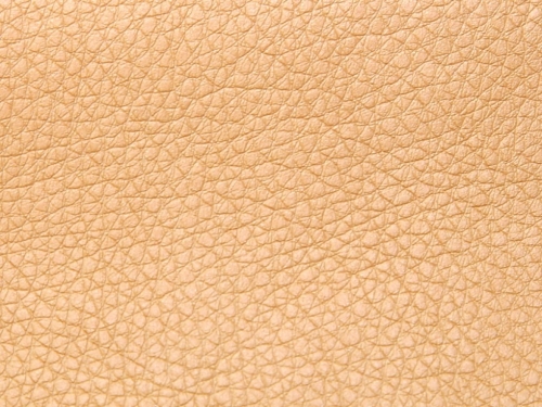 Stof France Heavy Soft Faux Leather Fabric Metallic Peach