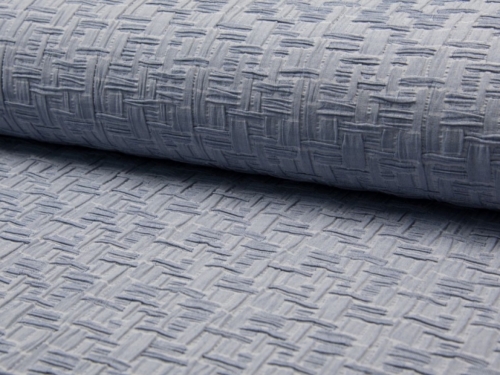 Deadstock Jacquard Stretch Knit Fabric Light Blue
