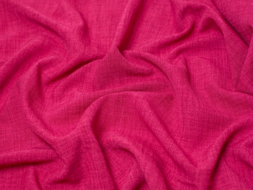 Deadstock Linen Look Crepe Fabric Cerise Pink