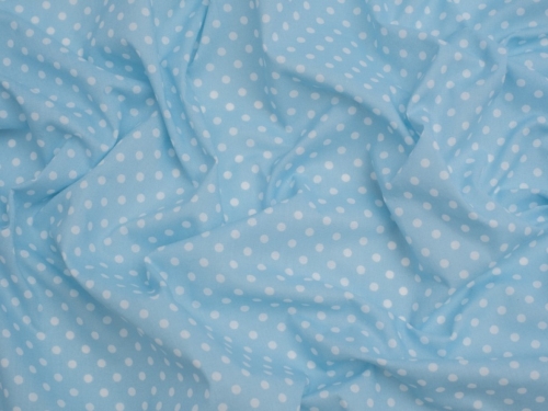 Minerva Core Range Printed Polycotton Fabric Pale Blue