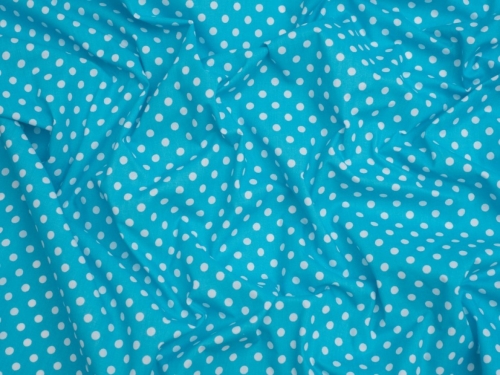 Minerva Core Range Printed Polycotton Fabric Turquoise