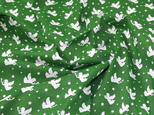 Printed Polycotton Fabric Green