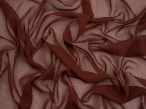 Minerva Core Range Light Sheer Chiffon Fabric Brown
