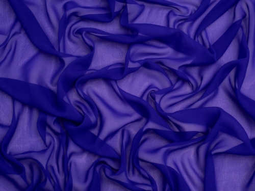 Minerva Core Range Light Sheer Chiffon Fabric Cobalt Blue
