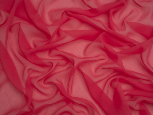Minerva Core Range Light Sheer Chiffon Fabric Coral