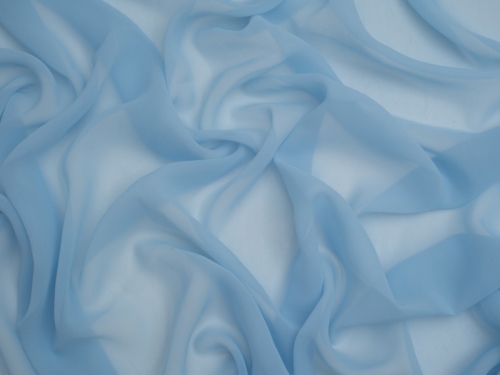 Minerva Core Range Light Sheer Chiffon Fabric Light Blue
