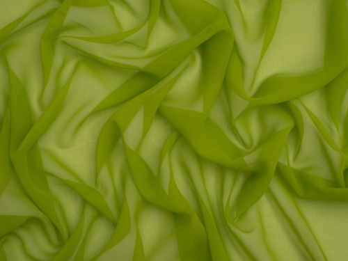 Minerva Core Range Light Sheer Chiffon Fabric Lime Green