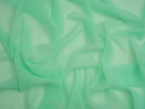 Minerva Core Range Light Sheer Chiffon Fabric Mint Green