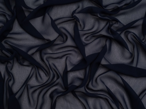 Minerva Core Range Light Sheer Chiffon Fabric Navy Blue
