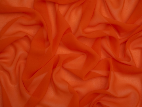 Minerva Core Range Light Sheer Chiffon Fabric Orange