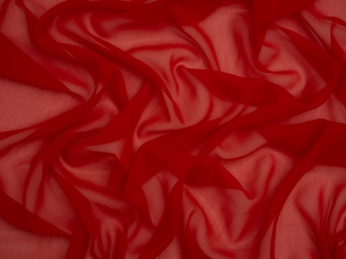 Minerva Core Range Light Sheer Chiffon Fabric Red