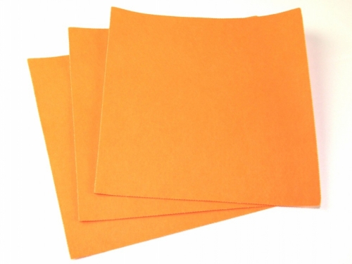 Minerva Core Range Extra Thick 3mm 18inch Felt Fabric Sheets Super Bright Orange
