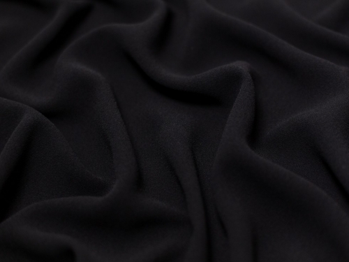 Minerva Core Range Heavy Triple Crepe Fabric Black
