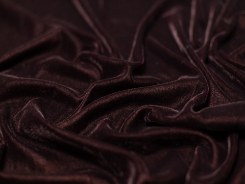 Minerva Core Range Triple Crown Velvet Fabric Brown