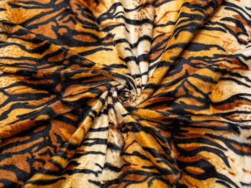 Minerva Core Range Velboa Faux Fur Fabric Tiger