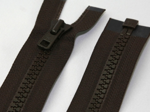 YKK Vislon Chunky Open End Zips Brown