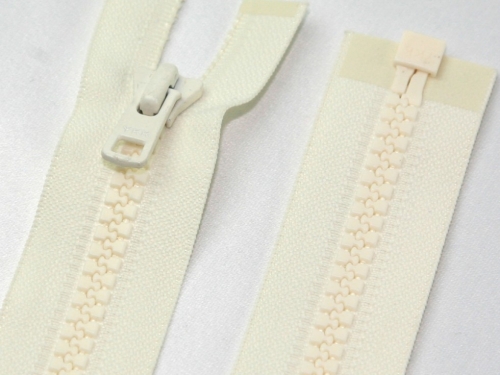 YKK Vislon Chunky Open End Zips Cream