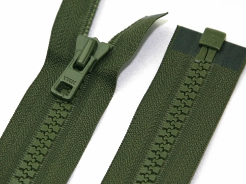 YKK Vislon Chunky Open End Zips Khaki Green