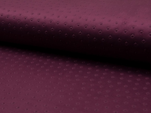 Deadstock Embossed Faux Suede Fabric Aubergine