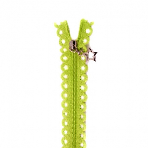 Star Lace Dress Zips Lime Green