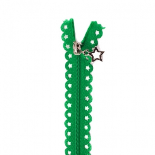 Star Lace Dress Zips Apple Green