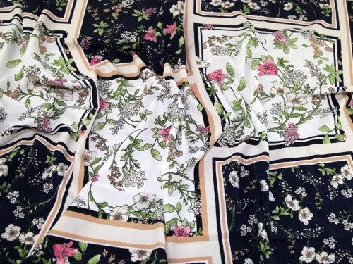 Deadstock Soft Polyester Crepe Fabric Multicoloured