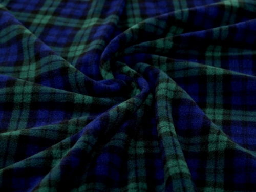 Polar Fleece Fabric Navy & Green