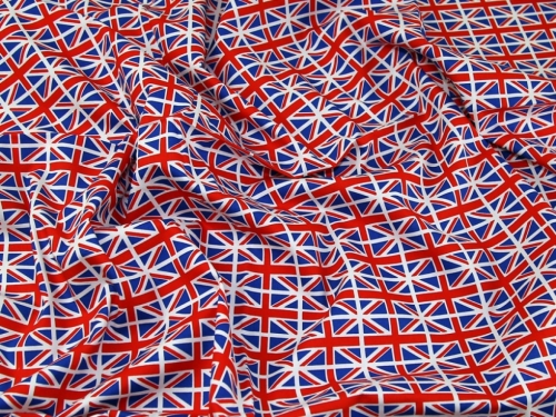 Rose and Hubble 100% Cotton Poplin Fabric Red White Blue