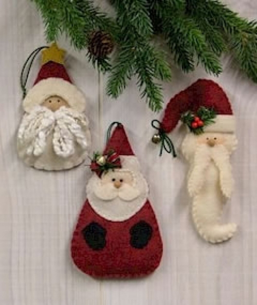 Countryside Crafts Paper Sewing Pattern Santa Ornament Collection II