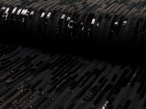 Deadstock Sequin Mesh Fabric Black