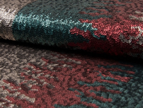 Deadstock Sequin Mesh Fabric Multicoloured