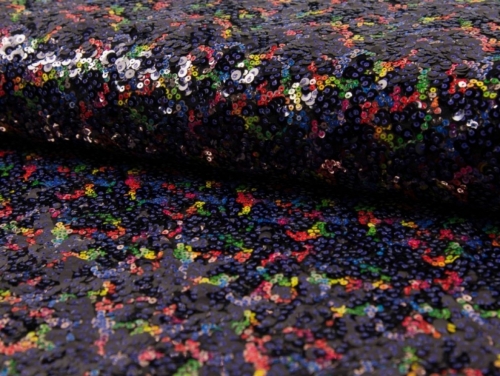 Deadstock Sequin Mesh Fabric Multicoloured
