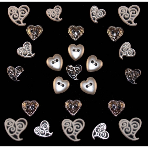 Dress It Up Perfect Union Hearts Buttons