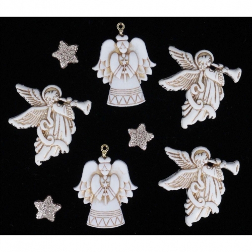 Dress It Up Glitter Angels Buttons