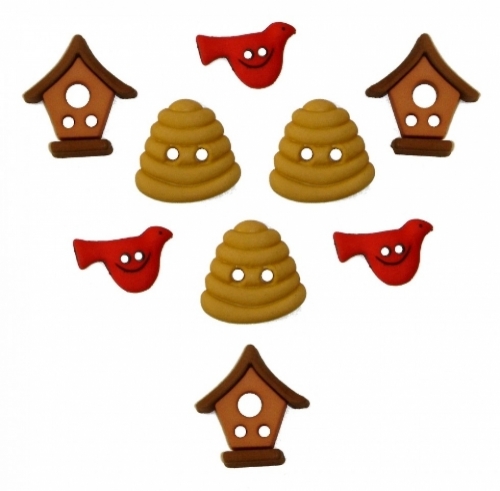 Dress It Up Birds of a Feather Buttons