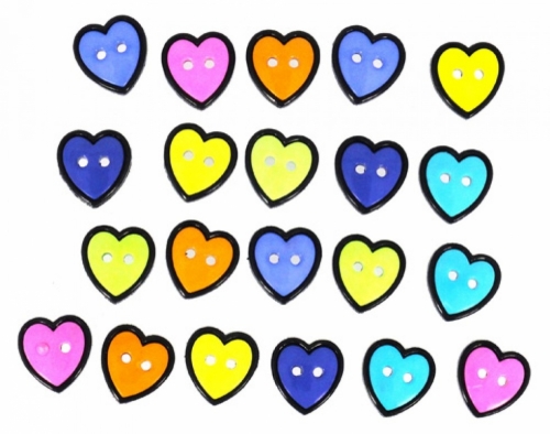 Dress It Up Small Hearts Buttons
