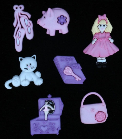 Dress It Up What a Girl Wants Buttons
