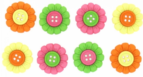 Dress It Up Beach Blooms Buttons