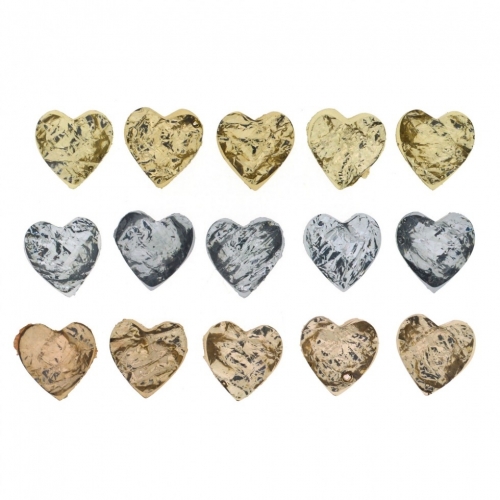 Dress It Up Cappuccino Heart Buttons