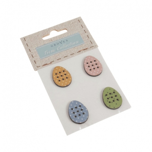 Fabric Covered Wood Buttons