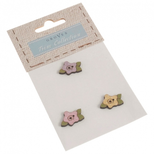 Fabric Covered Wood Buttons